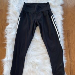 Adidas Three Stripe Mesh Leggings